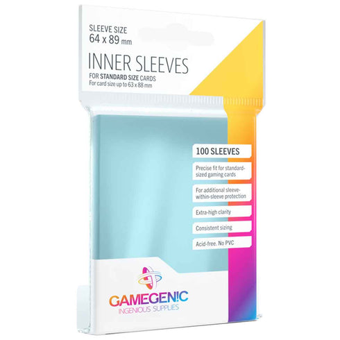 Gamegenic 100ct Inner Sleeves 64x89mm