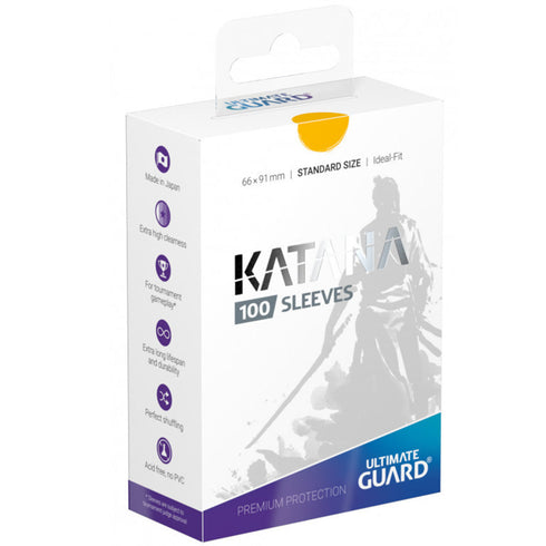 Ultimate Guard Katana Standard Size Sleeves 66 x 91mm Yellow 100ct