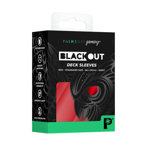 Palms Off Blackout Deck Sleeves - Red