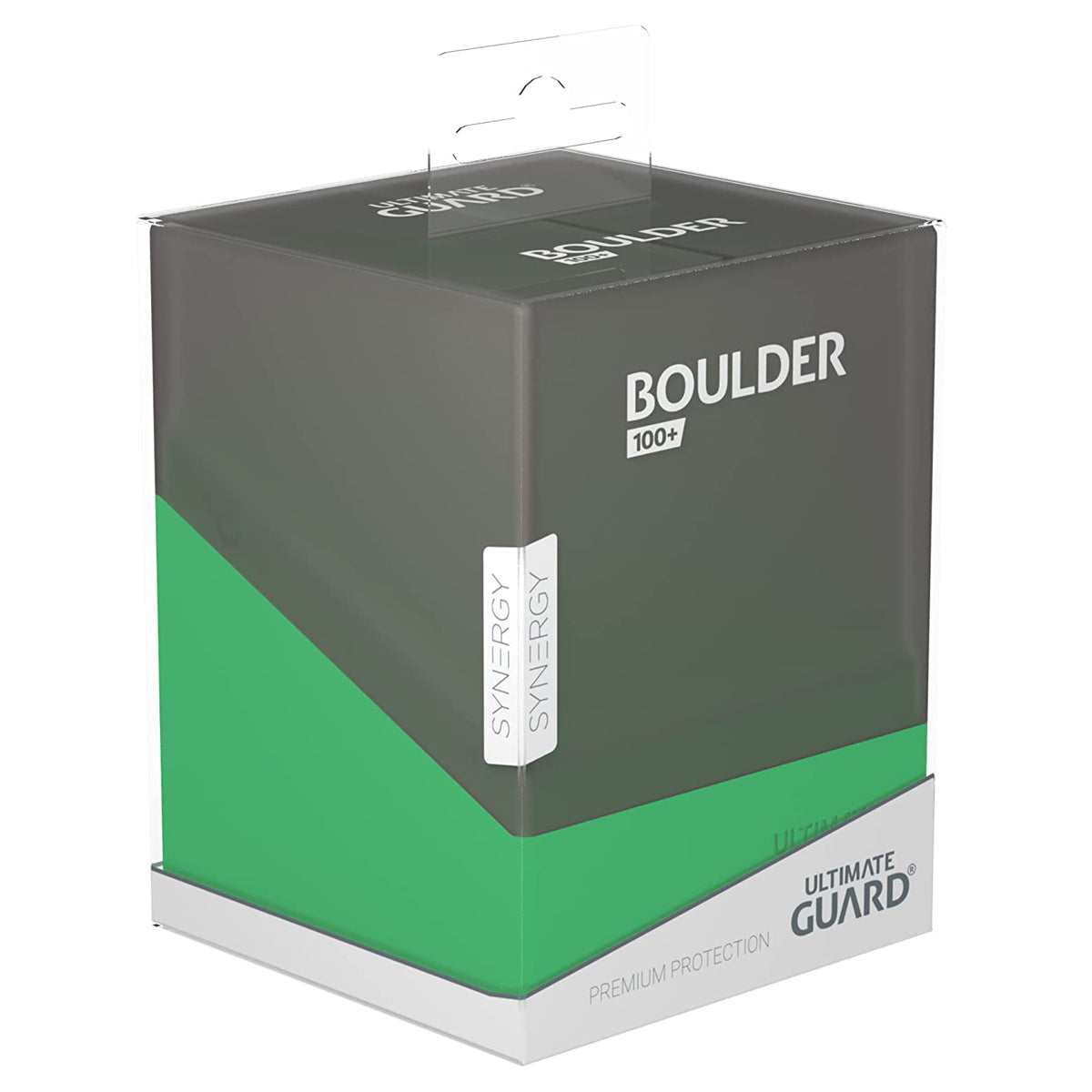 Ultimate Guard Synergy Boulder 100+ Black/Green Deck Box Gameology