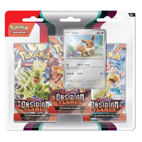 Scarlet & Violet Obsidian Flames Three Booster Blister (Pair) POKEMON TCG