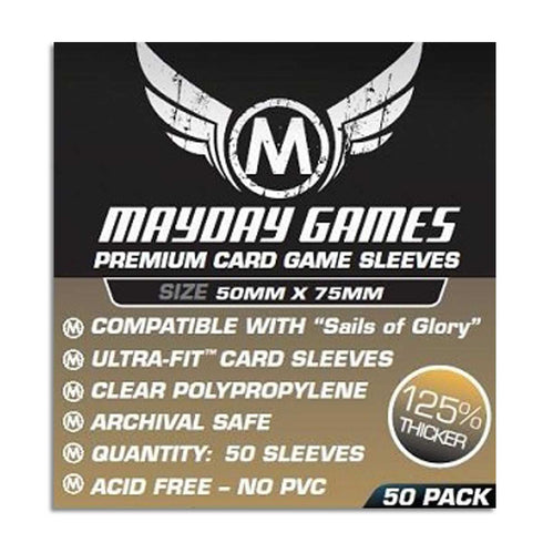 Mayday Premium Custom Card Sleeves 50 X 75 MM 50ct Sails of Glory Nemo's War