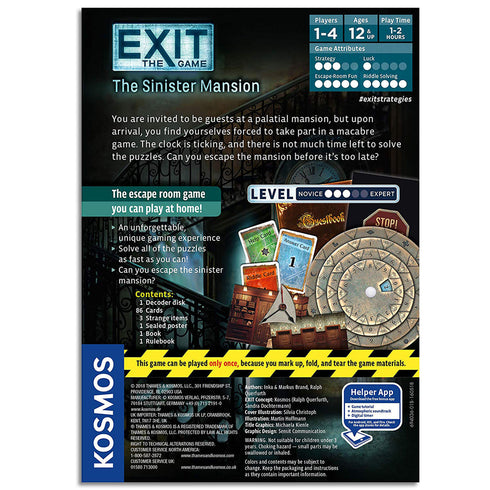 Exit the Game the Sinister Mansion