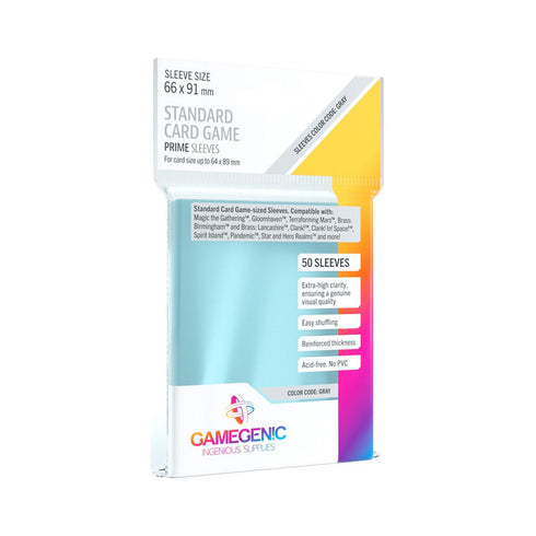 Gamegenic Prime Board Game Sleeves Standard Size 66mm x 91mm 50pc