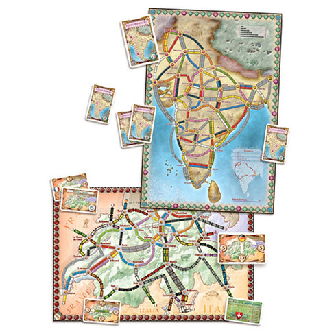 Ticket to Ride India & Switzerland Expansion