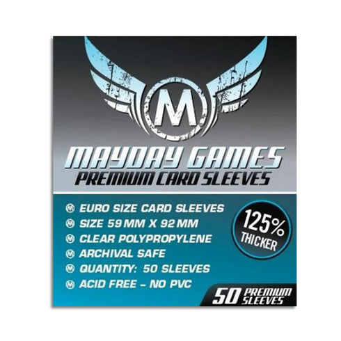 Mayday Premium Euro Card Sleeves Pack of 50 59 X 92 MM
