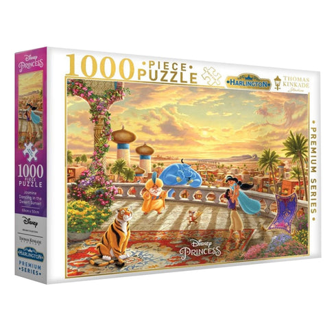 Harlington Thomas Kinkade PQ Disney Jasmine Dancing in the Desert Sunset 1000 pieces
