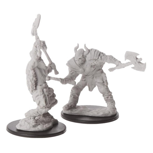 Pathfinder Deep Cuts Unpainted Miniatures Half-Orc Male Barbarian