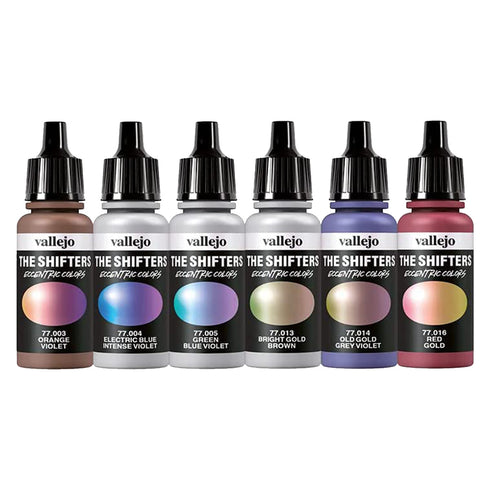 Vallejo Eccentric The Shifters Space Dust 6 Colour Set Acrylic Airbrush Paint