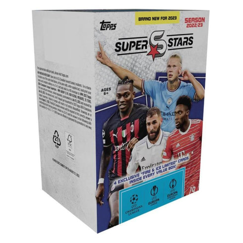 TOPPS UEFA Football Superstars 2023 Value Box