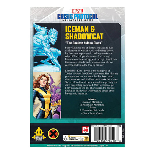 Marvel Crisis Protocol Miniatures Game Iceman & Shadowcat