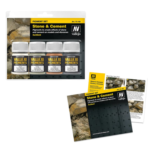 Vallejo Pigments - Set Stone & Cement 35ml