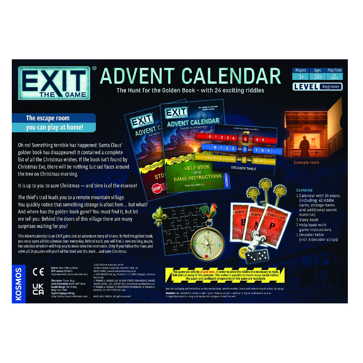 Exit the Game Advent Calendar The Hunt For The Golden Book
