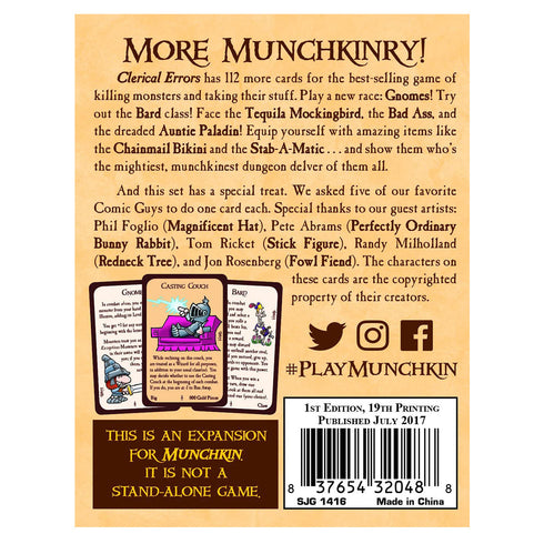 Munchkin 3 Clerical Errors