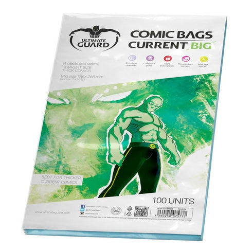 Ultimate Guard Comic Bags BIG Current Size 100ct