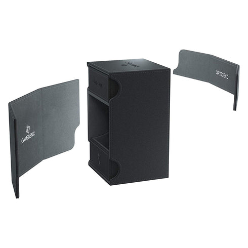 Gamegenic Watchtower Holds 100 Sleeves Convertible Deck Box Black