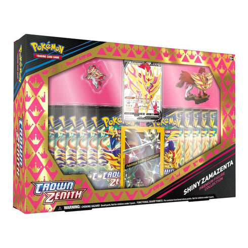 POKEMON TCG Crown Zenith Shiny Zacian and Shiny Zamazenta Figure Boxes (Pair)