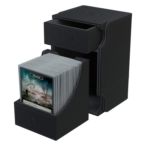 Gamegenic Watchtower Holds 100 Sleeves Convertible Deck Box Black