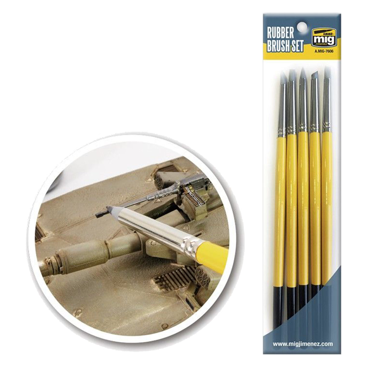 Ammo by MIG Brushes Rubber Brush Set Gameology product
