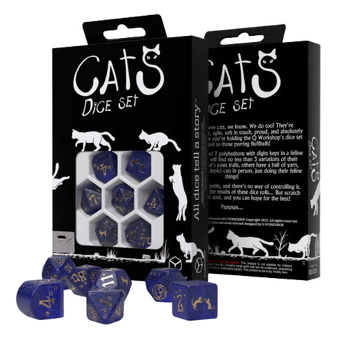 Q Workshop Cats Dice Set - Meowster Dice Set 7