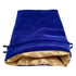 MDG Velvet Dice Bag with Gold Satin Lining - Blue