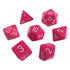 Chessex CHX 25444 Opaque Polyhedral Pink/white 7-Die Set