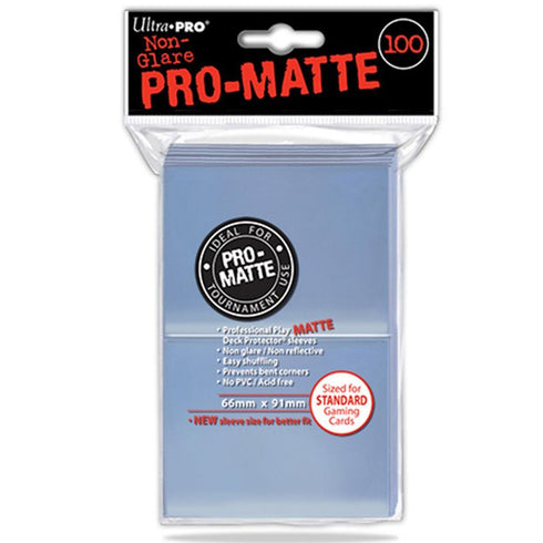 ULTRA PRO Deck Protector Sleeves Pro Matte Clear Standard 100ct 66 x 91 mm