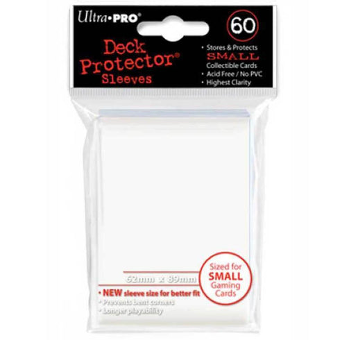 ULTRA PRO Deck Protector Sleeves Small 60ct 62 x 89 White
