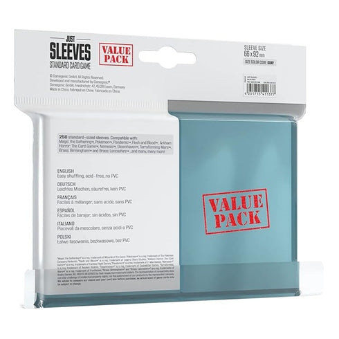Gamegenic Just Sleeves Value Pack Clear 250ct