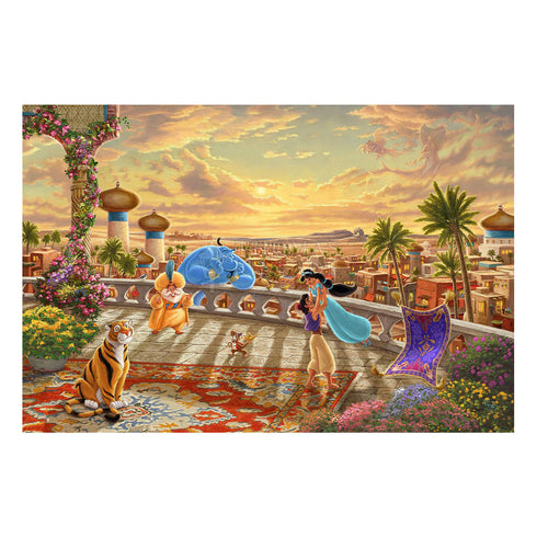 Harlington Thomas Kinkade PQ Disney Jasmine Dancing in the Desert Sunset 1000 pieces
