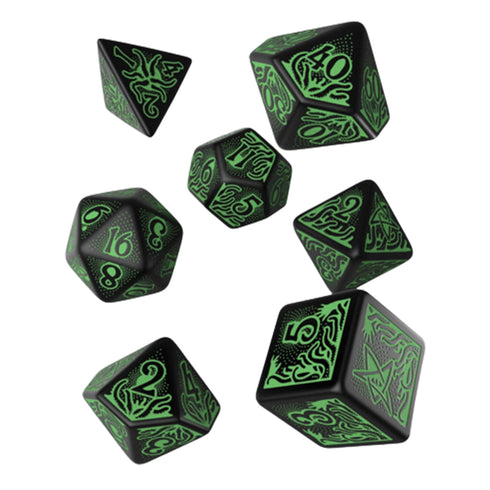 Q Workshop Call Of Cthulhu 7Th Edition Black & Green Dice Set 7