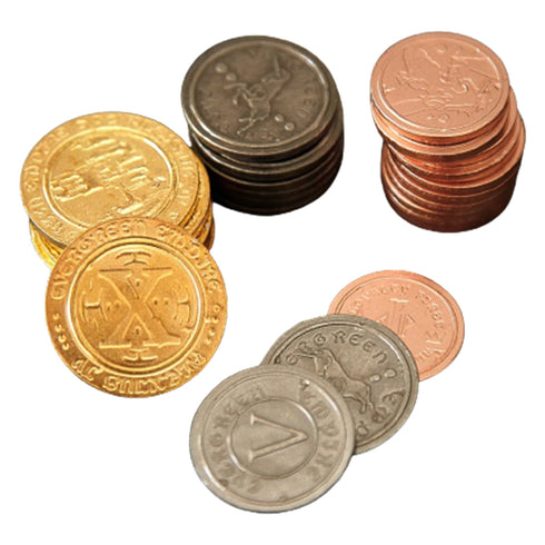 Metal Coins Roman Numeral 50 coins per set