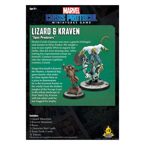 Marvel Crisis Protocol Lizard and Kraven