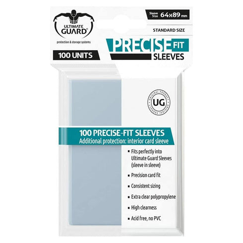 Ultimate Guard Precise-Fit Sleeves Standard Size Transparent 100ct