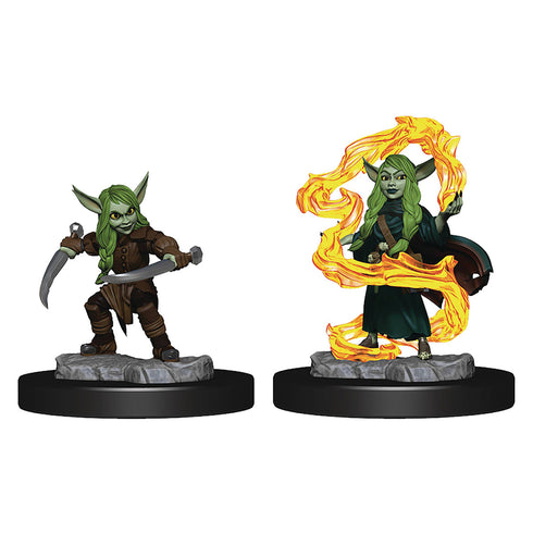 Critical Role Unpainted Miniatures Goblin Sorceror and Rogue Female 2ct
