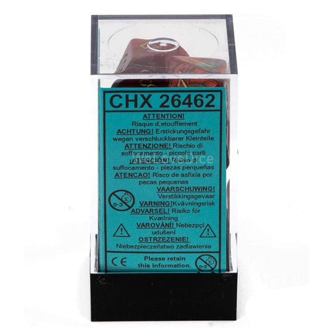 Chessex CHX 26462 Gemini Red Teal/Gold 7-Die Set