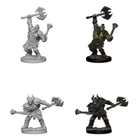 Pathfinder Deep Cuts Unpainted Miniatures Half-Orc Male Barbarian