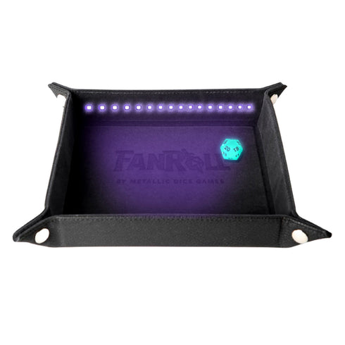 MGD Blacklight Dice Tray with d20 Black
