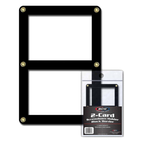 BCW Screwdown Holder Double Card Black Border