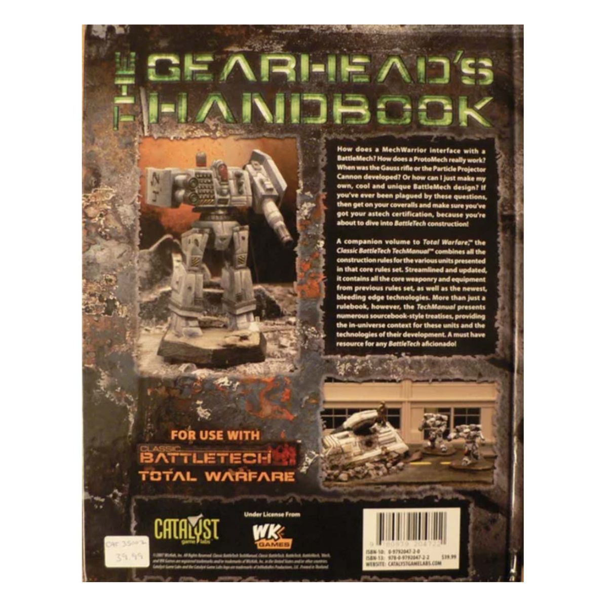 BattleTech Tech Manual Gameology