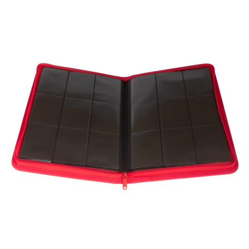 Collector's Series 9 Pocket Zip Trading Card Binder – RED