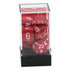 Chessex CHX 25404 Opaque Polyhedral Red/white 7-Die Set