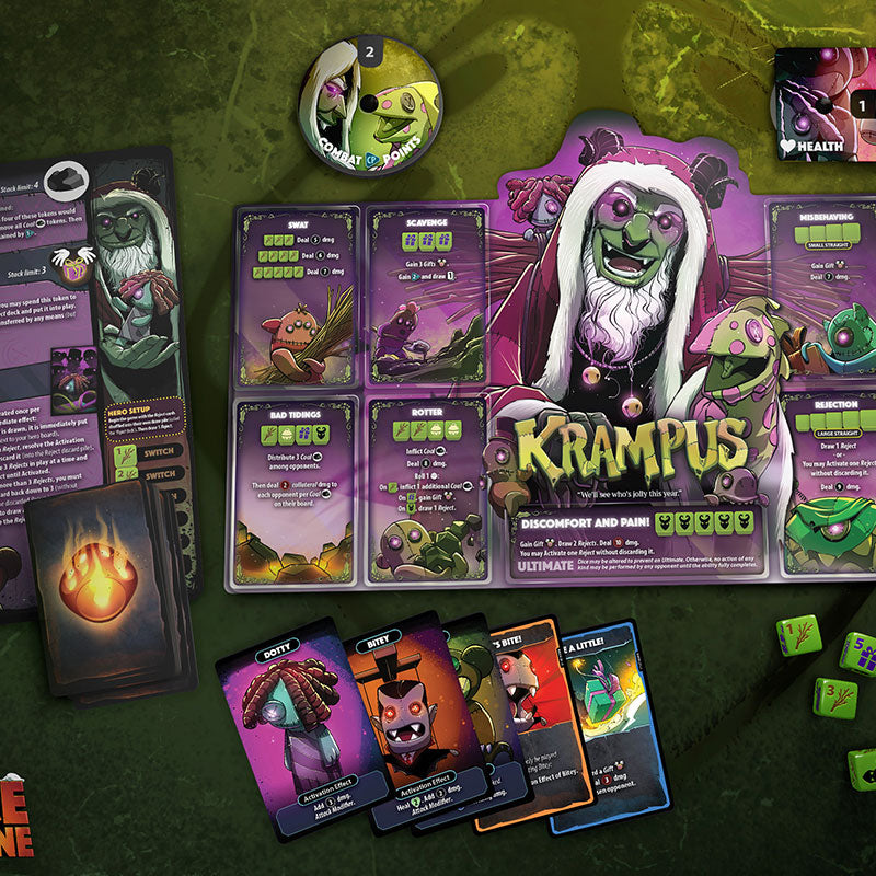 Kickstarter Dice Throne Santa vs Krampus Battle Box Gameology