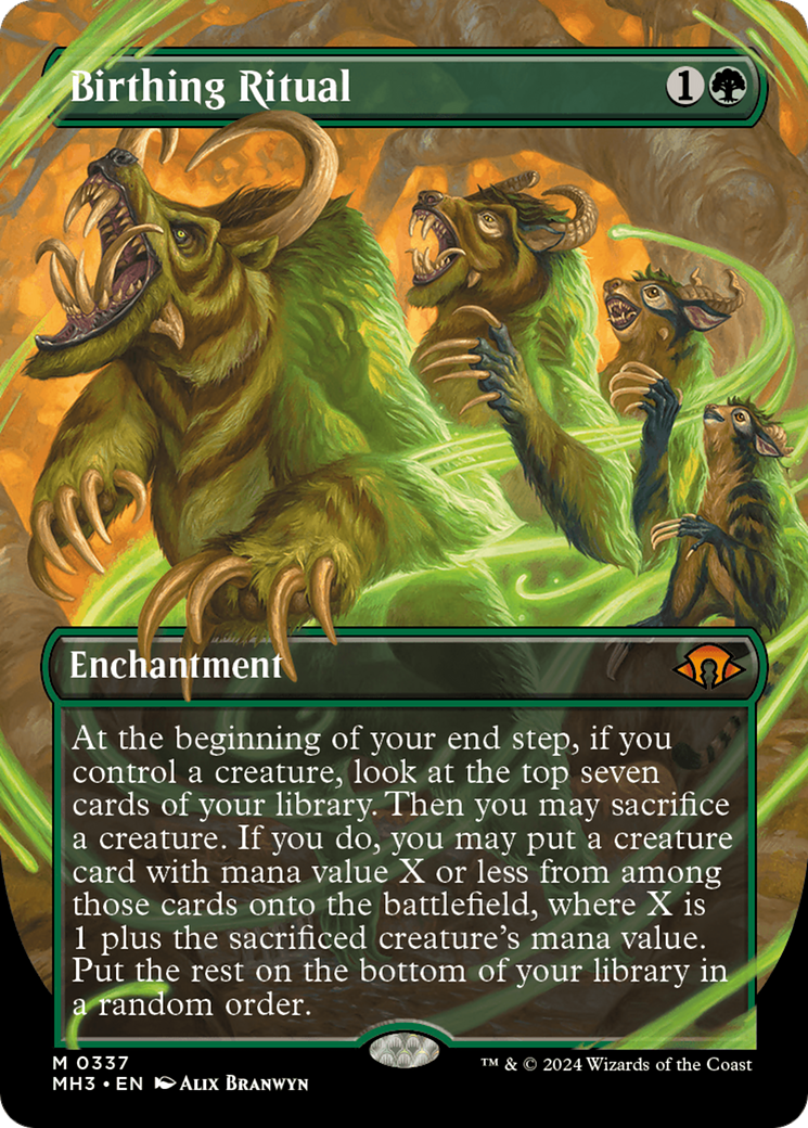 Birthing Ritual (Borderless) (MH3-337) - Modern Horizons 3 - Magic The Gathering