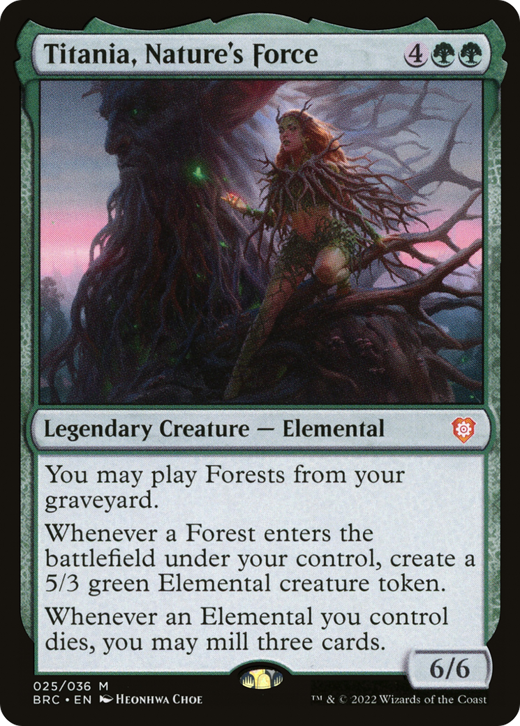 Titania, Nature's Force (BRC-025) - The Brothers' War Commander - Magic The Gathering