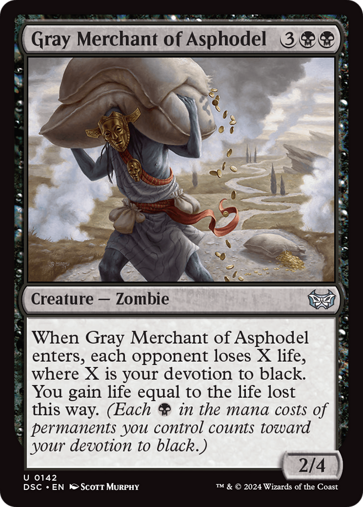 Gray Merchant of Asphodel (DSC-142) - Duskmourn: House of Horror Commander - Magic The Gathering