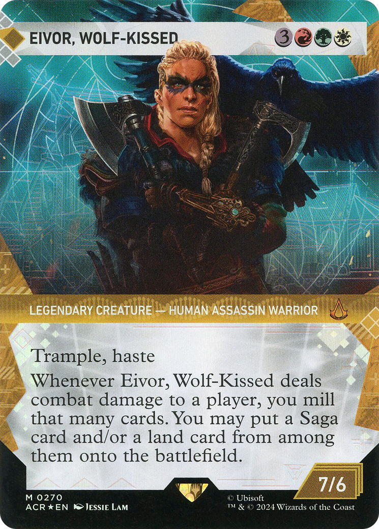 FOIL Eivor, Wolf-Kissed (Showcase) (Textured Foil) (ACR-270) - Assassin's Creed - Magic The Gathering