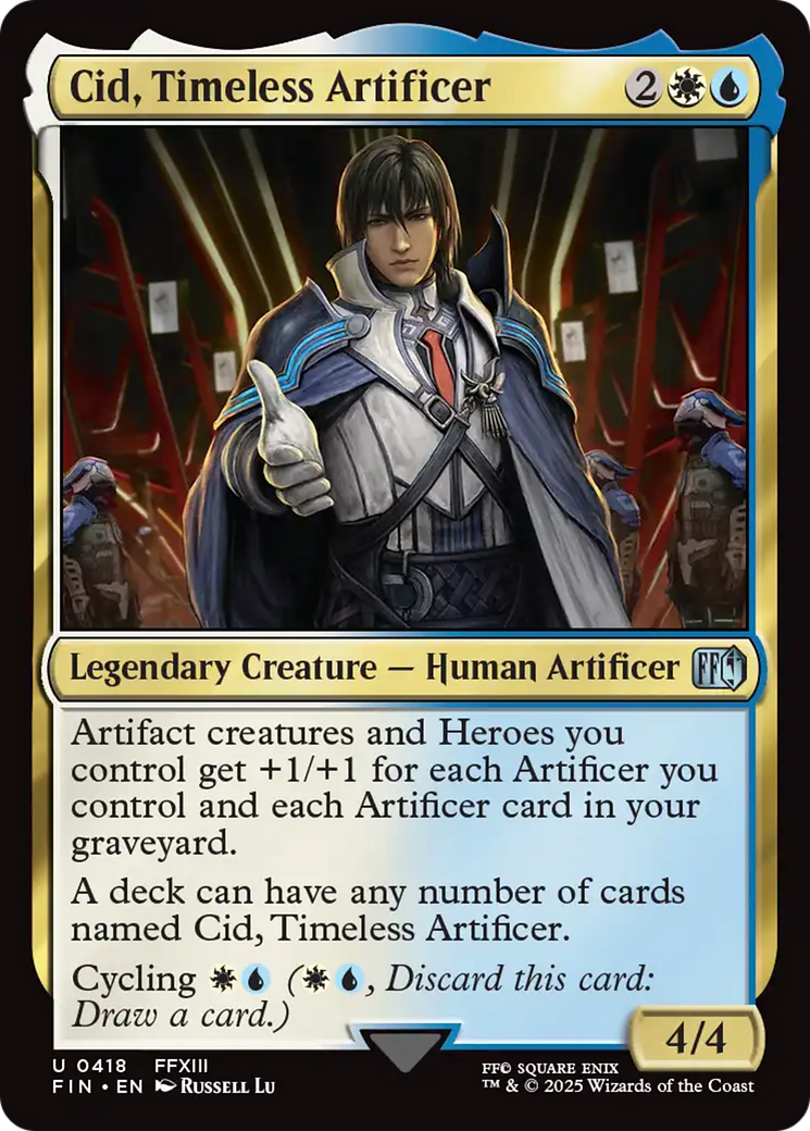 FOIL Cid, Timeless Artificer (0418) (FIN-418) - FINAL FANTASY - Magic The Gathering