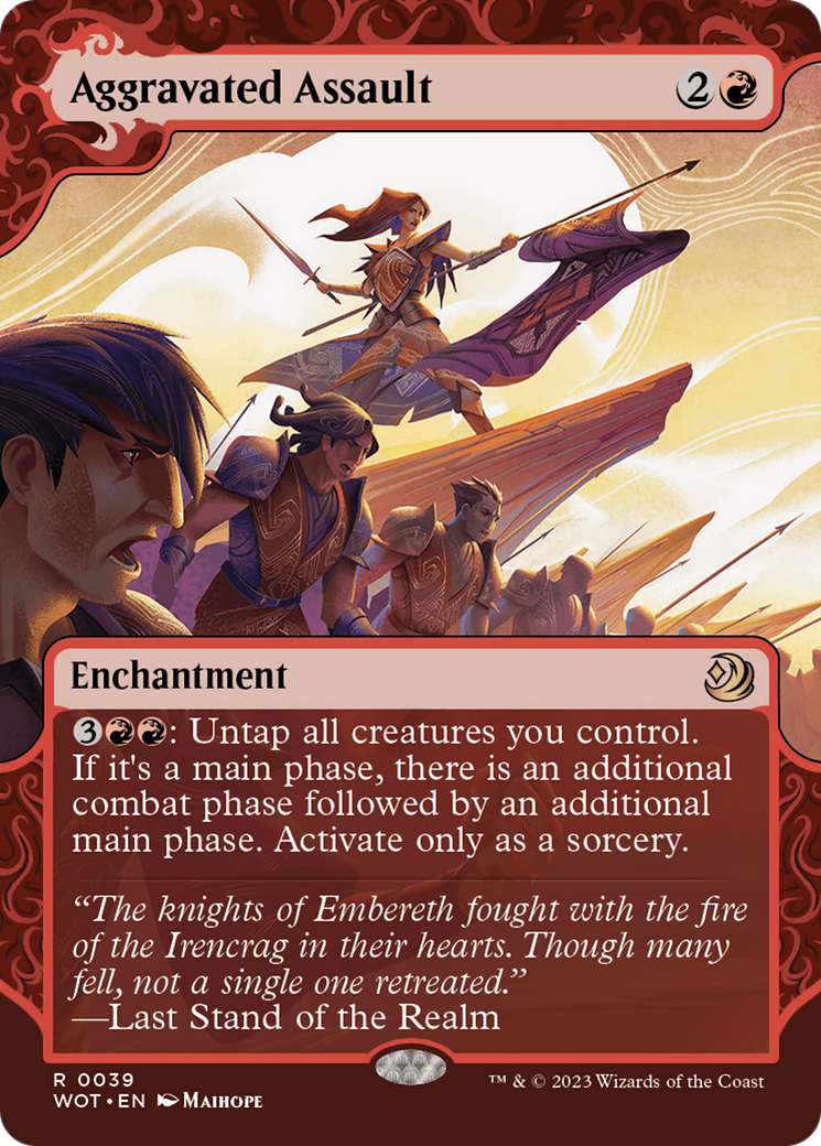 FOIL Aggravated Assault (WOT-039) - Wilds of Eldraine: Enchanting Tales - Magic The Gathering