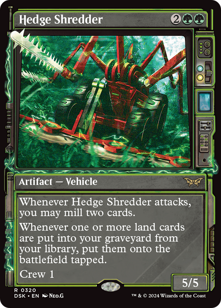 FOIL Hedge Shredder (DSK-320) - Duskmourn: House of Horror - Magic The Gathering